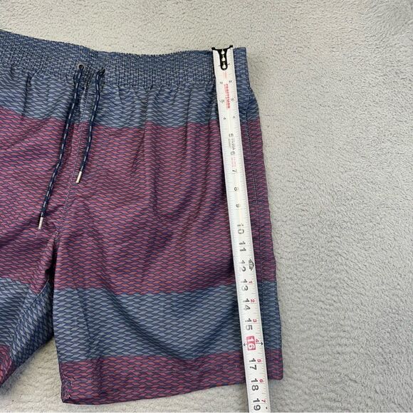 Micros‎ Swim Trunks Mens XL Blue Red Geometric Mesh Lined Beach Summer Surf NEW - Picture 9 of 16